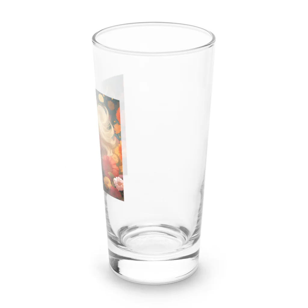 AQUAMETAVERSEの花に囲まれて幸せいっぱいの少女　なでしこ1478 Long Sized Water Glass :right