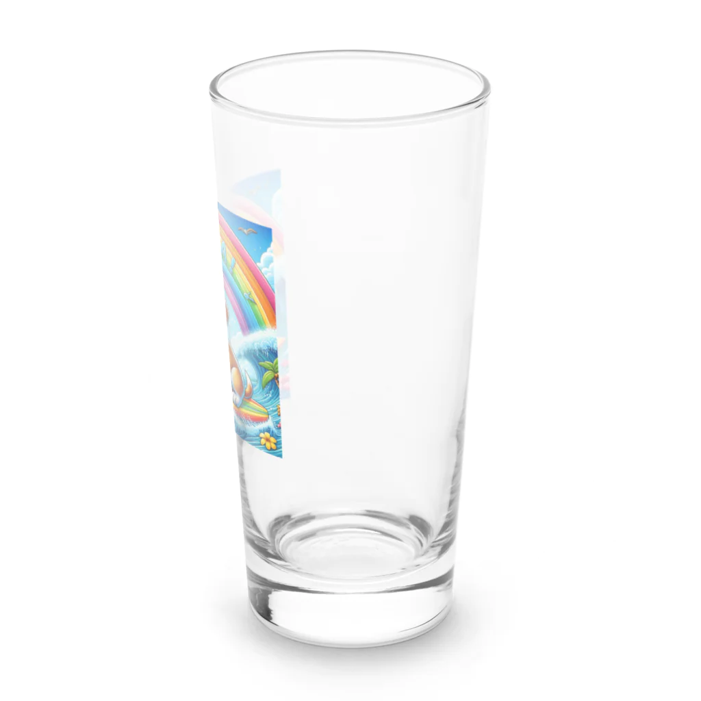 キューピットのアロハワンコ Long Sized Water Glass :right
