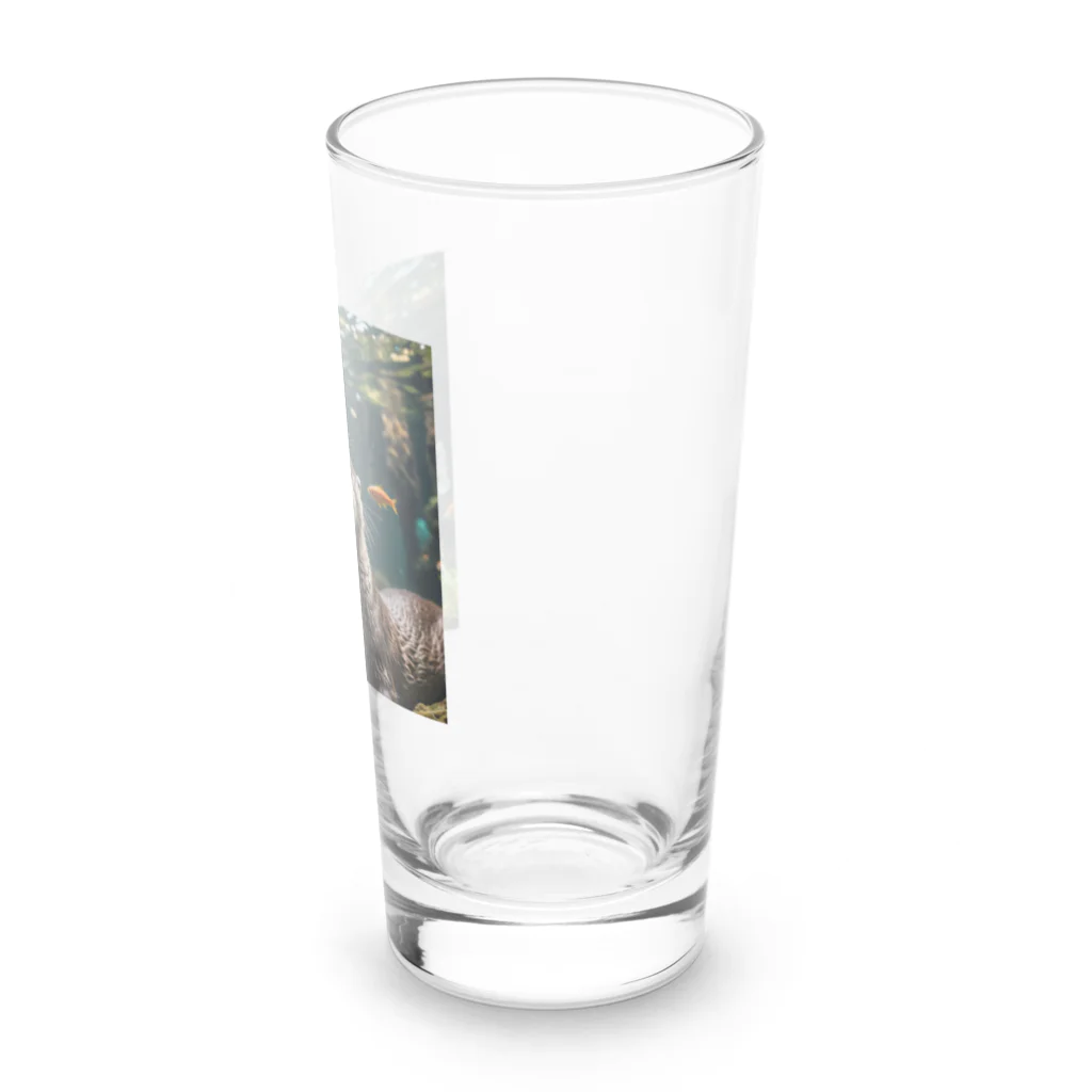 kawausonの水中で気ままに泳ぐ愛らしいカワウソ Long Sized Water Glass :right