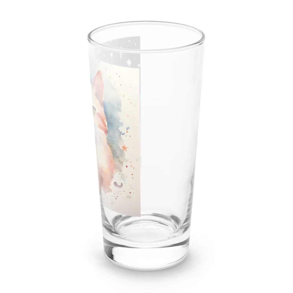 星降る夜にの微笑猫 Long Sized Water Glass :right