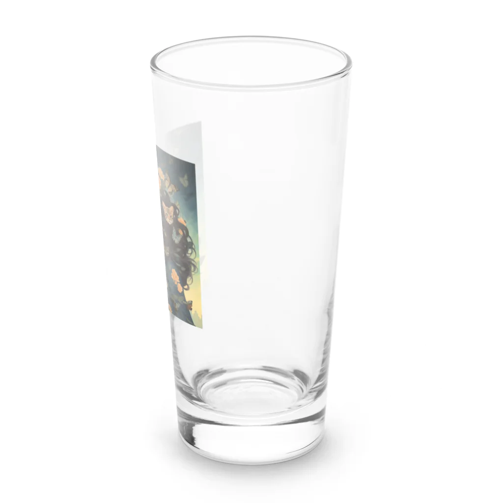 AQUAMETAVERSEの花と女と猫　なでしこ1478 Long Sized Water Glass :right