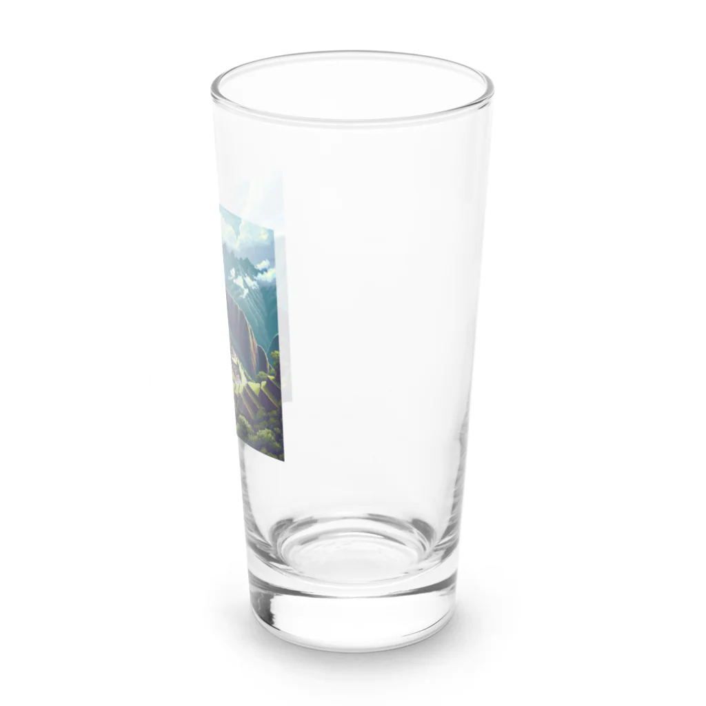 Pixel Art Goodsのマチュピチュ遺跡（pixel art） Long Sized Water Glass :right