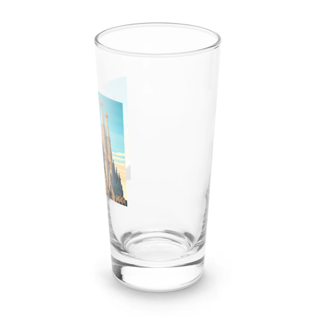 Pixel Art Goodsのサクラダファミリア（pixel art） Long Sized Water Glass :right