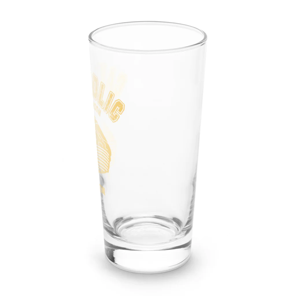 メシテロタイプ（飯テロTシャツブランド）のミルクレープ（カレッジ風イラスト） Long Sized Water Glass :right