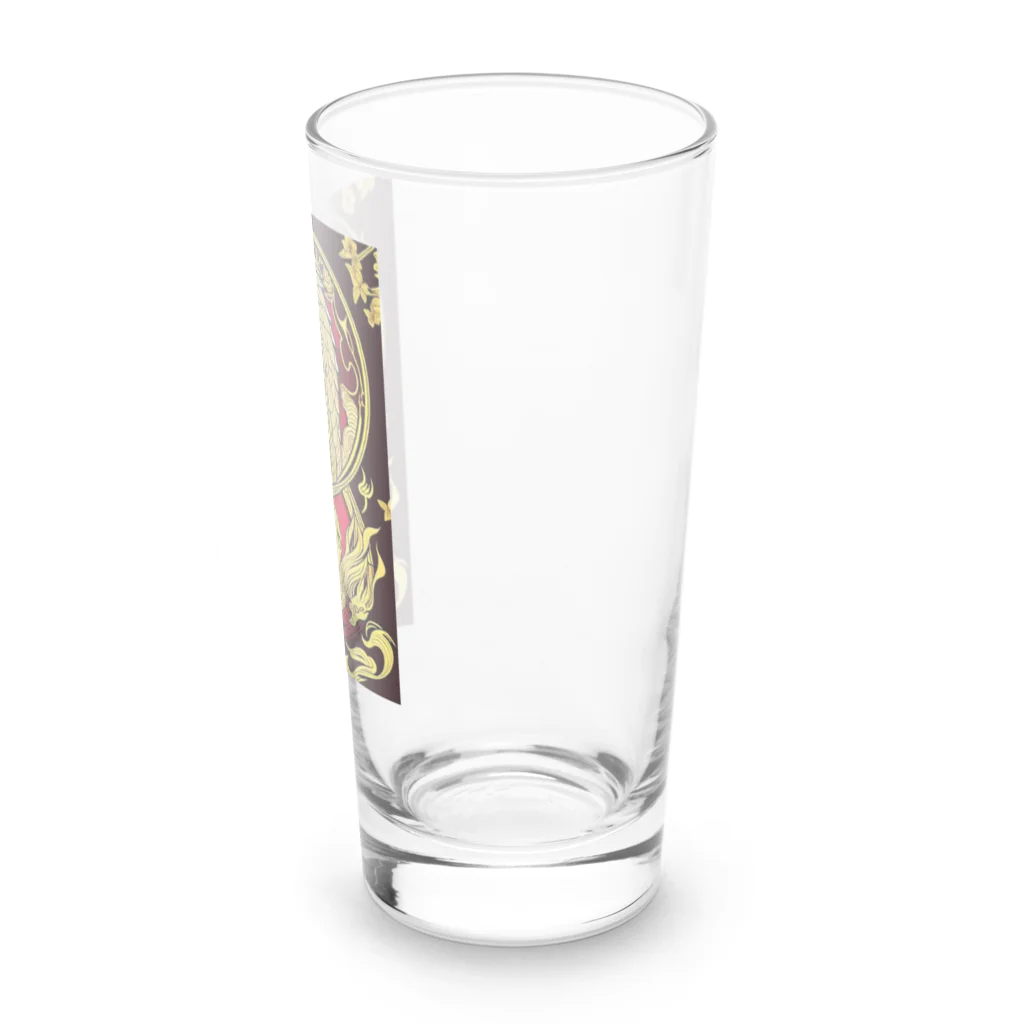 金運上昇金のリンゴの金運上昇金のリンゴと龍 Long Sized Water Glass :right