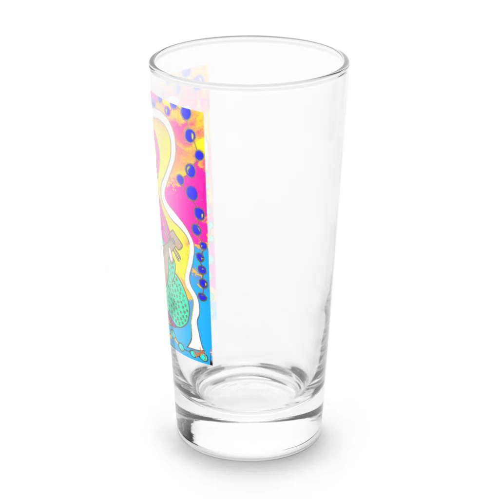 ちょ龍けん　愛のワンネスの部屋✨のちょ龍けん　七福神　弁財天さま🩷ありがとう Long Sized Water Glass :right