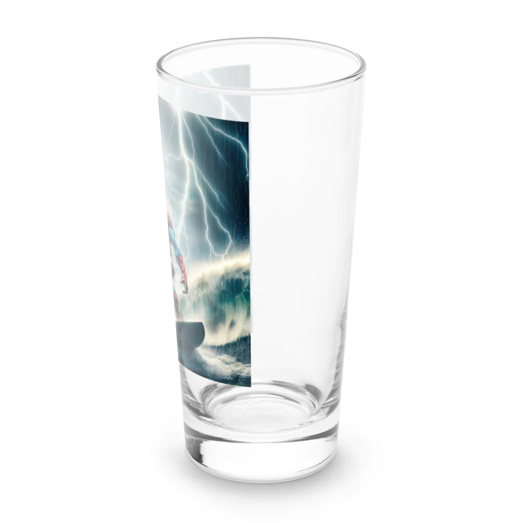 アニマルxスポーツグッズ「アニマル・ヒーローズ」の『キリンKOJIRO - 波乗り嵐での挑戦』 Long Sized Water Glass :right