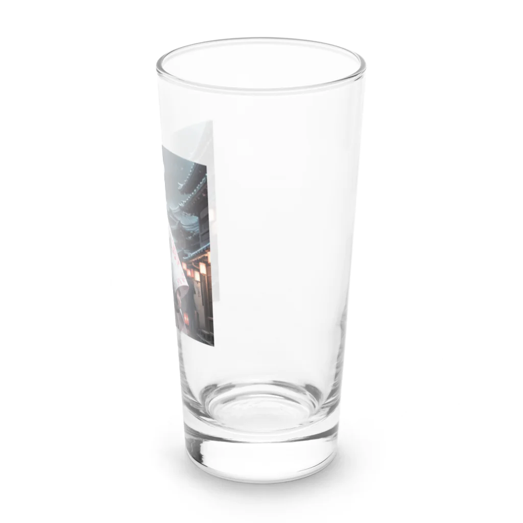 AI妖怪大図鑑のVR妖怪　ちゃるり Long Sized Water Glass :right