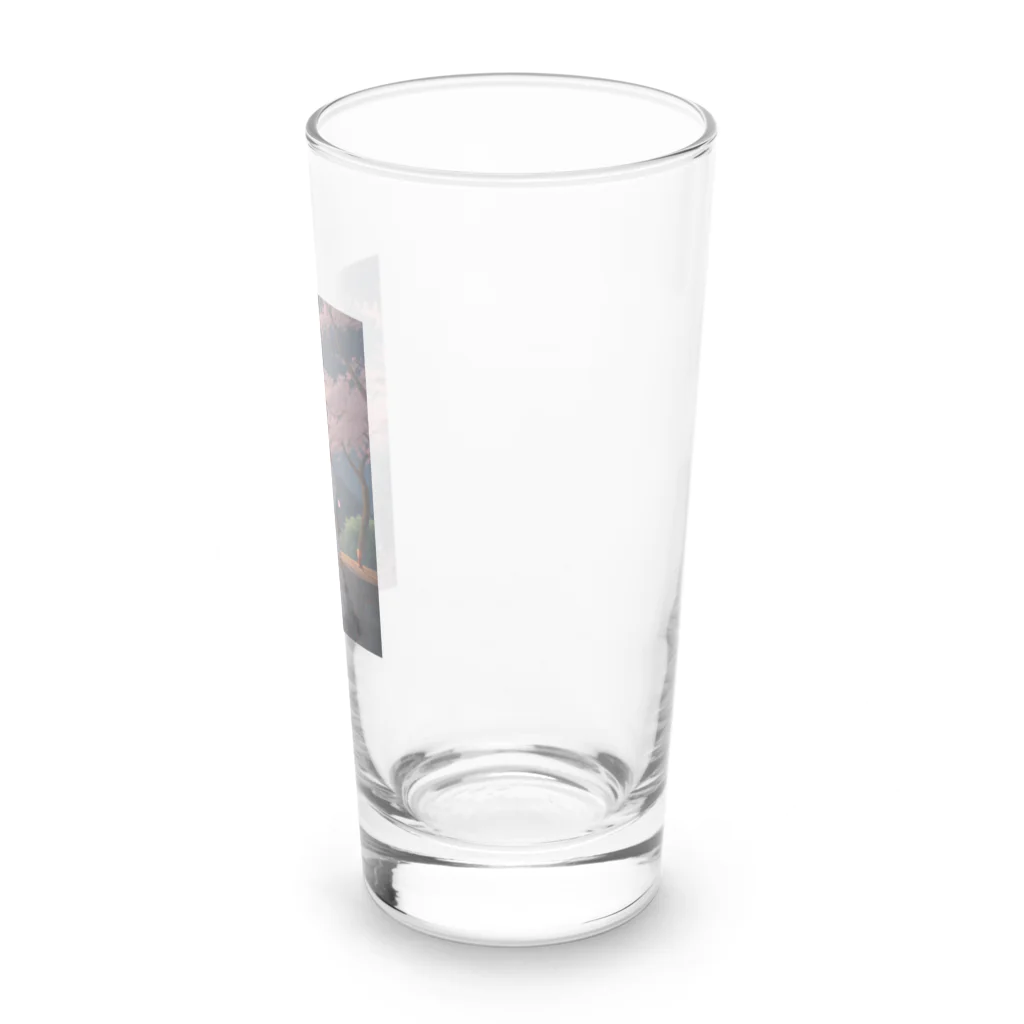 さぎょう擁の女騎士、桜の下で Long Sized Water Glass :right