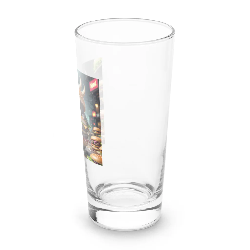 AI妖怪大図鑑のトリプル肉厚ビーフバーガー妖怪　バグドガルド Long Sized Water Glass :right