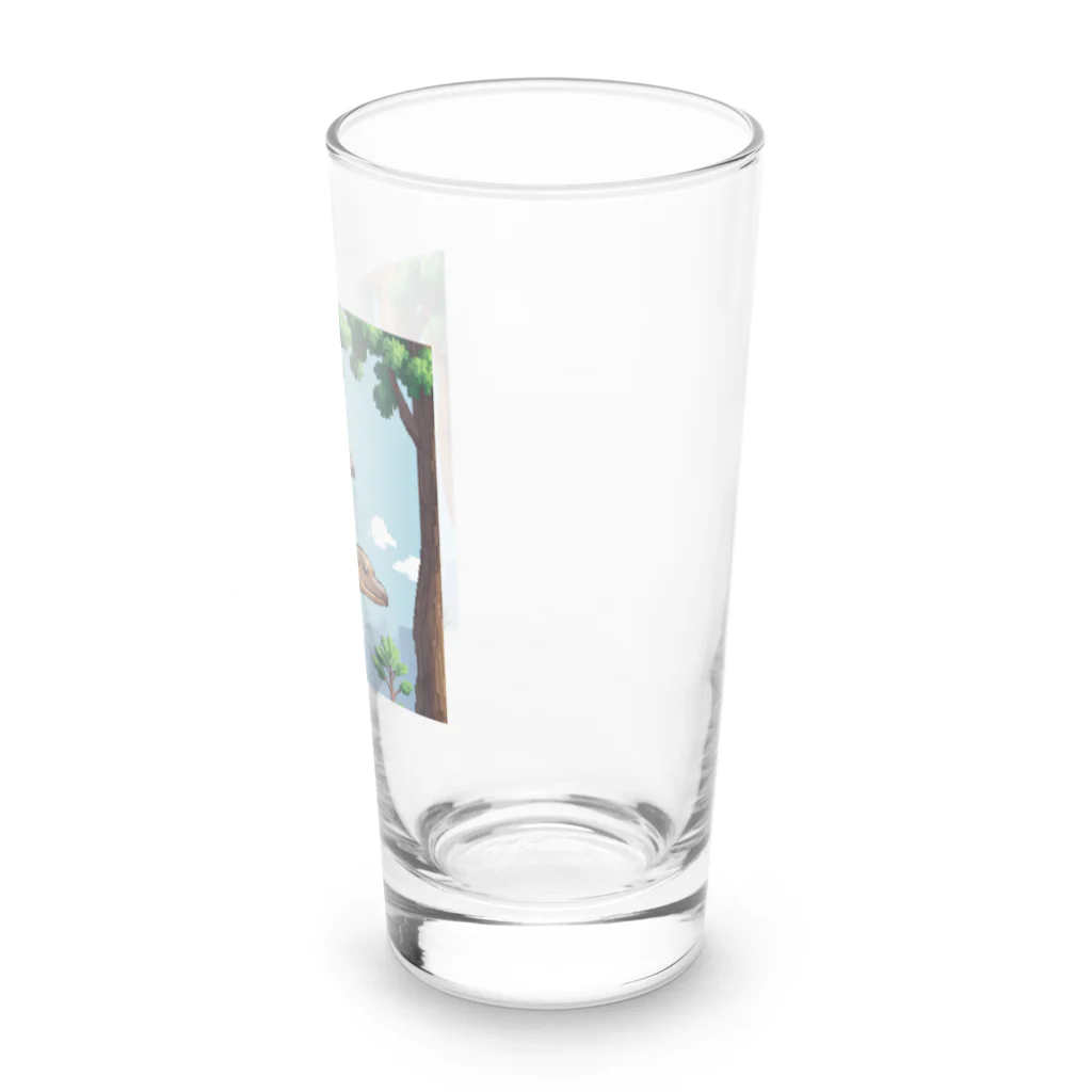 カモノハシかも？の木に刺さってるカモノハシ Long Sized Water Glass :right