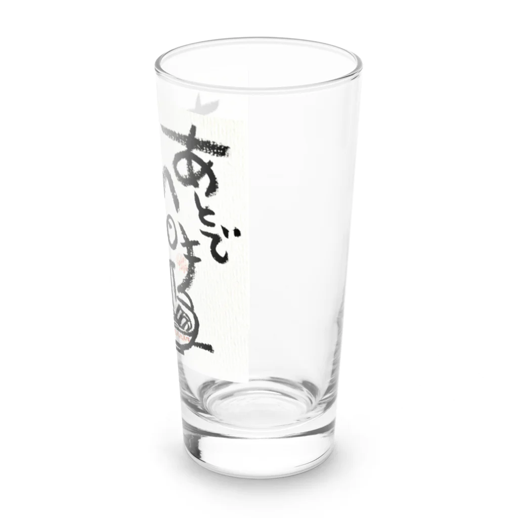 KIYOKA88WONDERLANDのラーメンねこ　あとでかんがえる Long Sized Water Glass :right