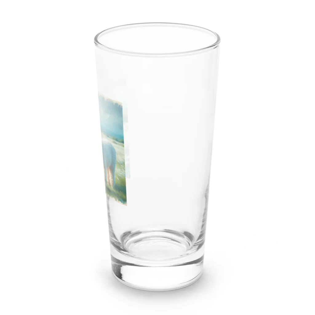 今日はなにがアルパカ！？の絶好のピクニック日和であるパカ！ Long Sized Water Glass :right
