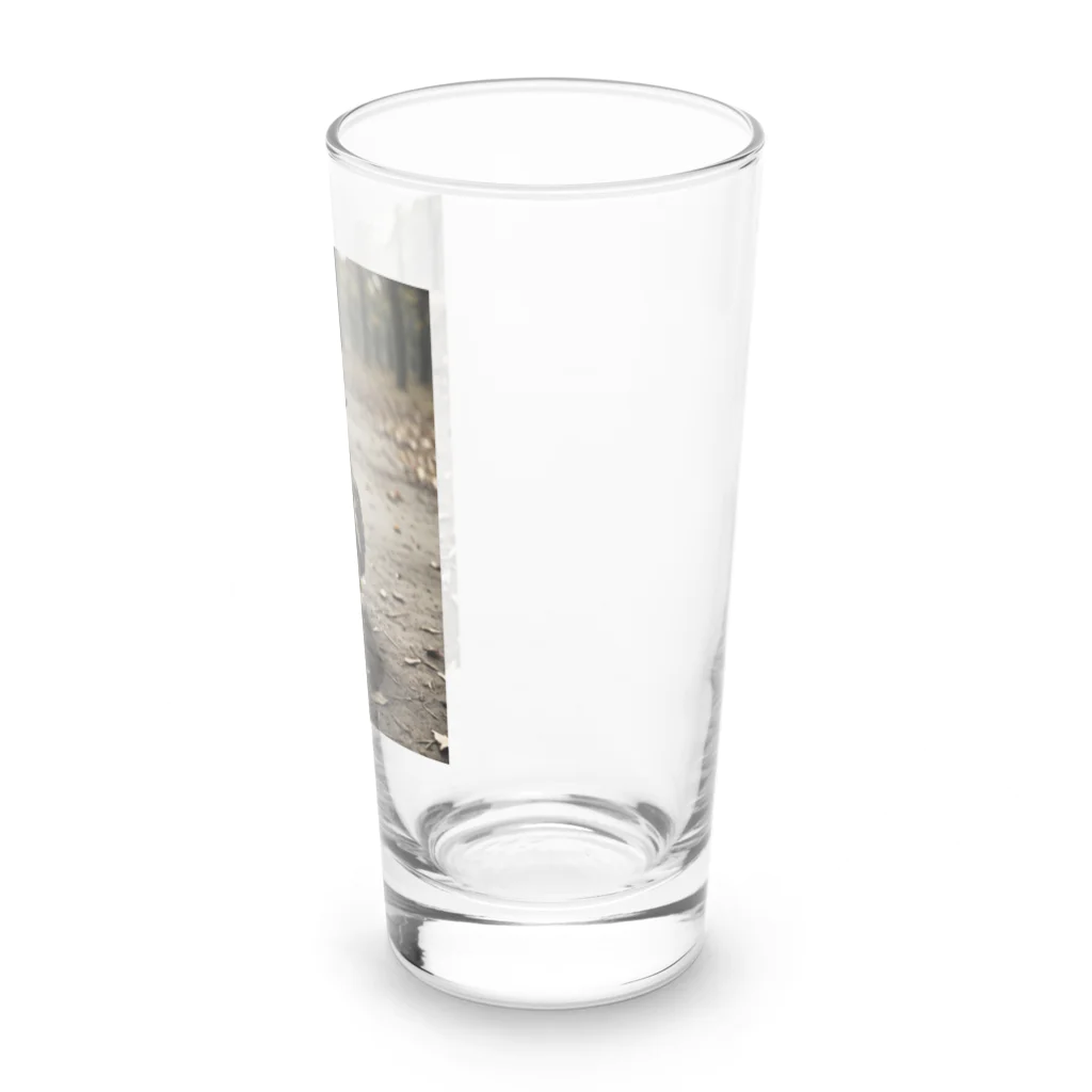 Steampunk Creations屋の地面を歩くフクロウ Long Sized Water Glass :right