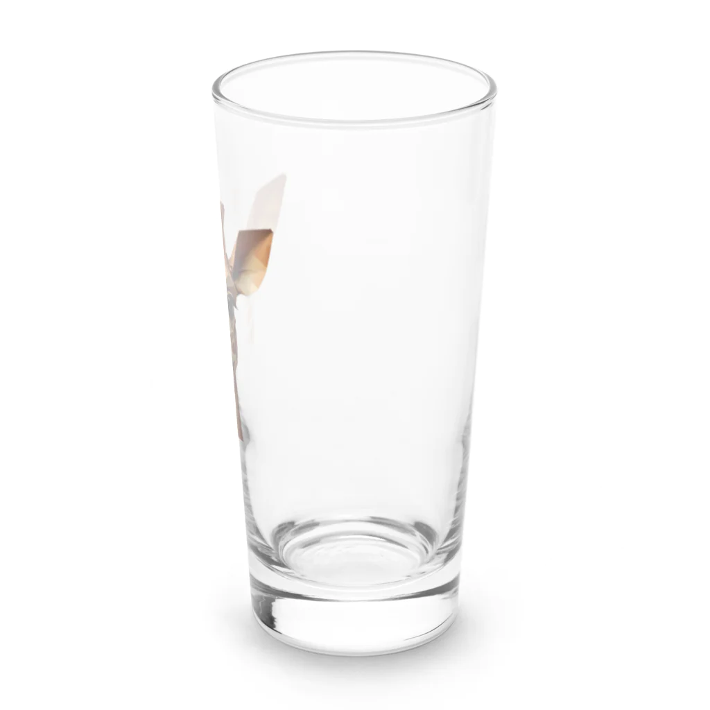 たわしの凛々しい眼差しであなたを見つめるキリン Long Sized Water Glass :right