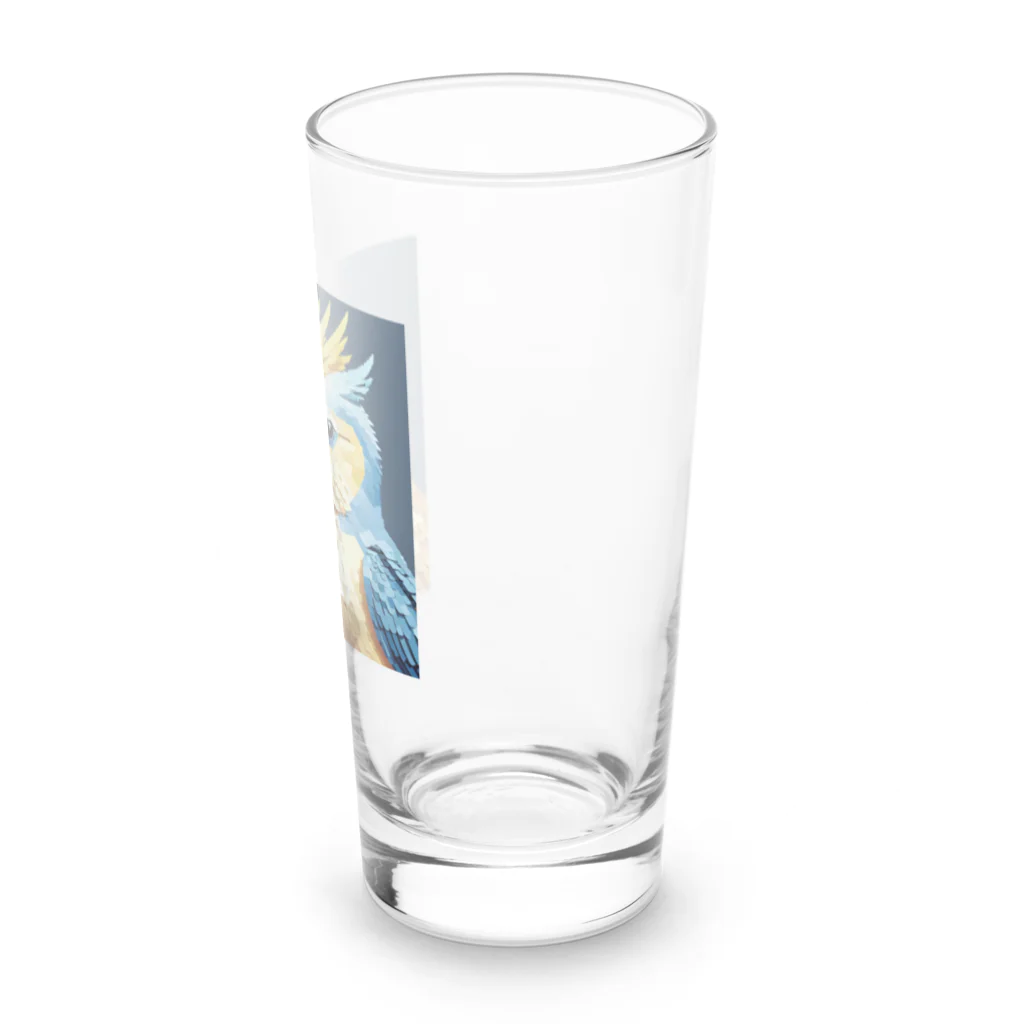 インコグッズのオカメインコとセキセイインコ Long Sized Water Glass :right