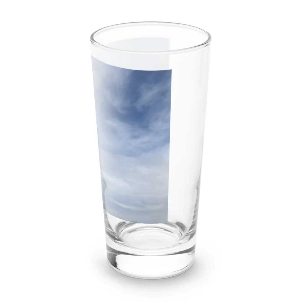そらの4月16日　吹き荒れる風と雲 Long Sized Water Glass :right
