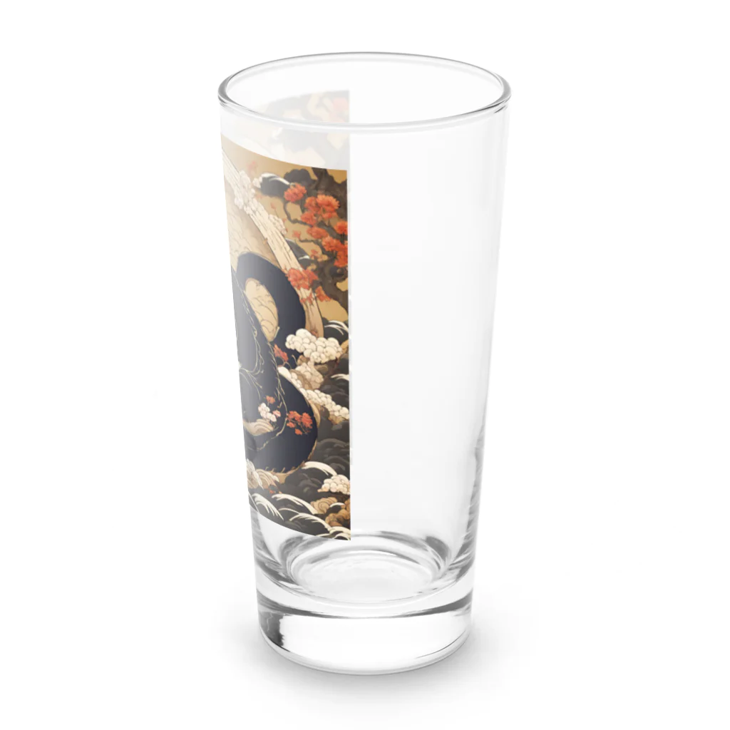 pandownloadの和風の最強パンダ Long Sized Water Glass :right