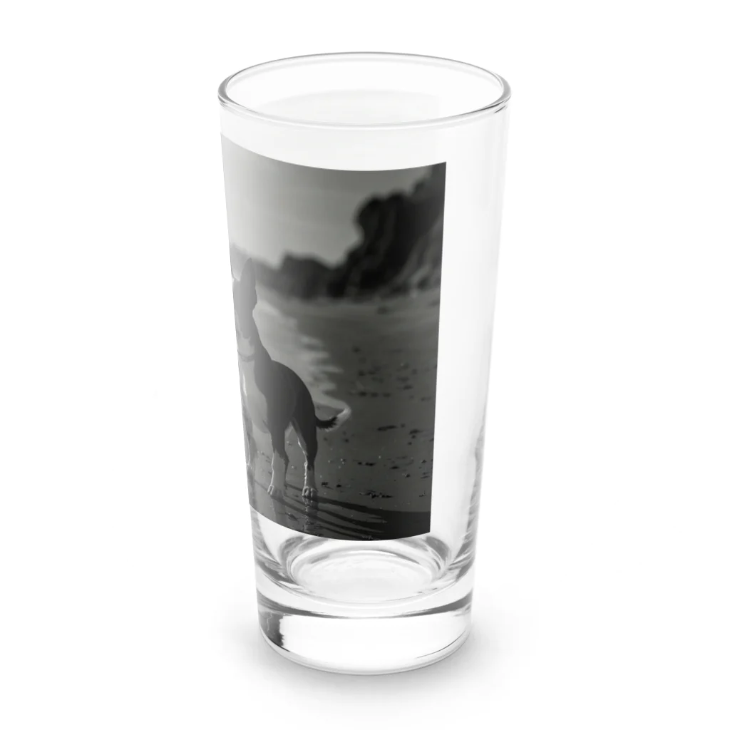 naon therockのボストンテリア Long Sized Water Glass :right