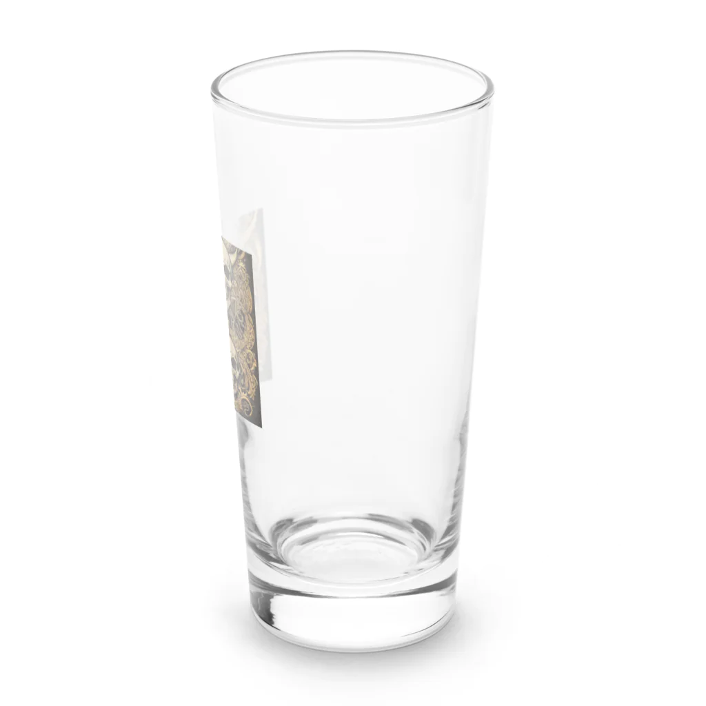 ピンクリボンの悪魔髑髏 Long Sized Water Glass :right