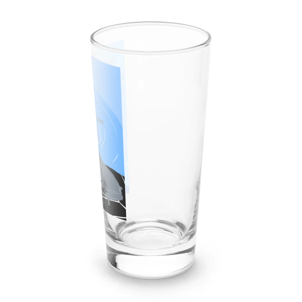 mirinconixの俳句/古池や 蛙飛び込む 水の音 Long Sized Water Glass :right