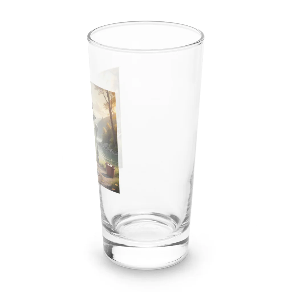 AI妖怪大図鑑のゴミ箱妖怪　ダボさん Long Sized Water Glass :right