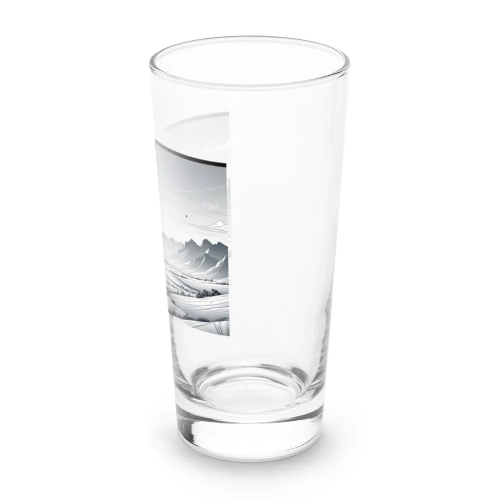 aICreationのモノクロの雪景色 Long Sized Water Glass :right