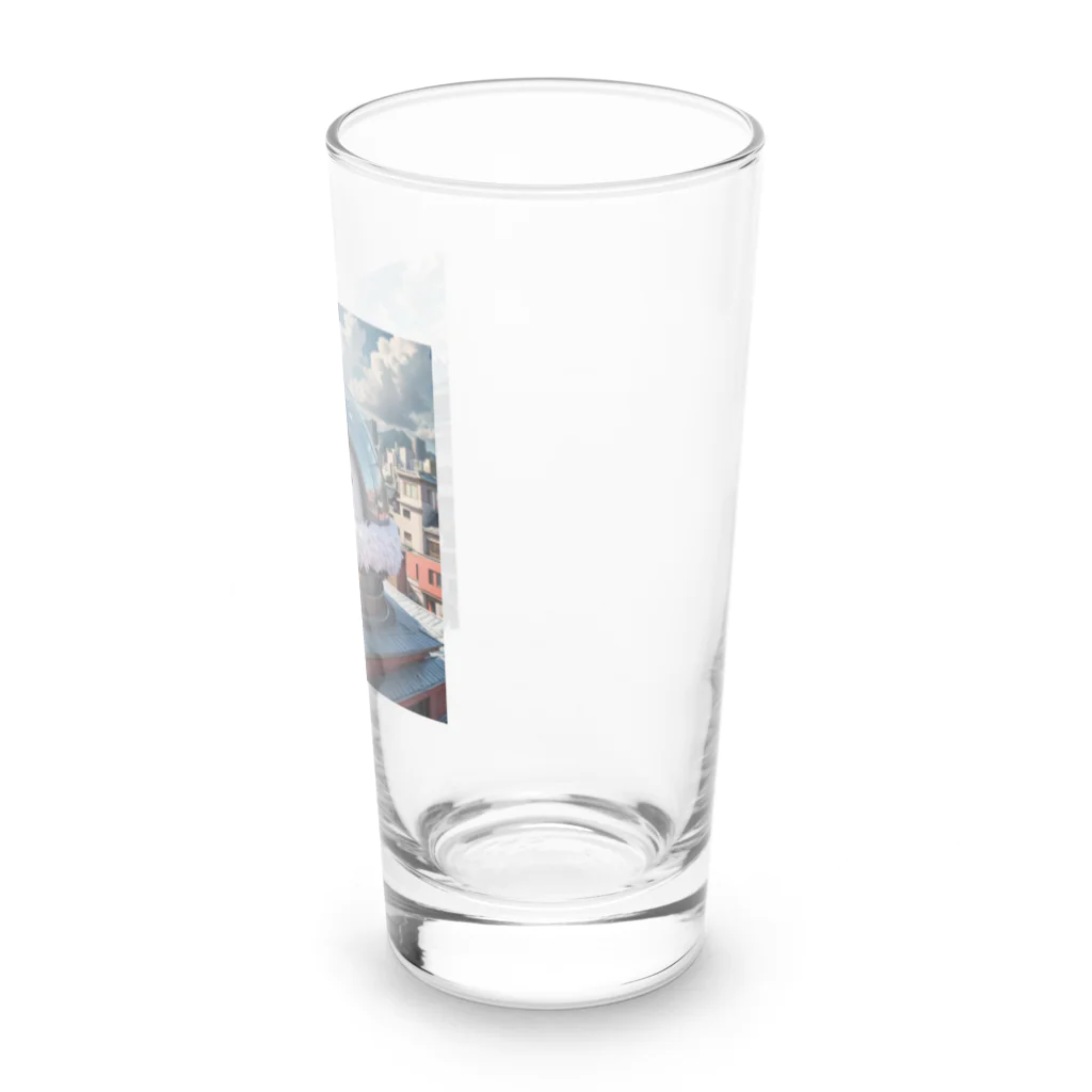 AI妖怪大図鑑の天体観測妖怪　バンポン Long Sized Water Glass :right