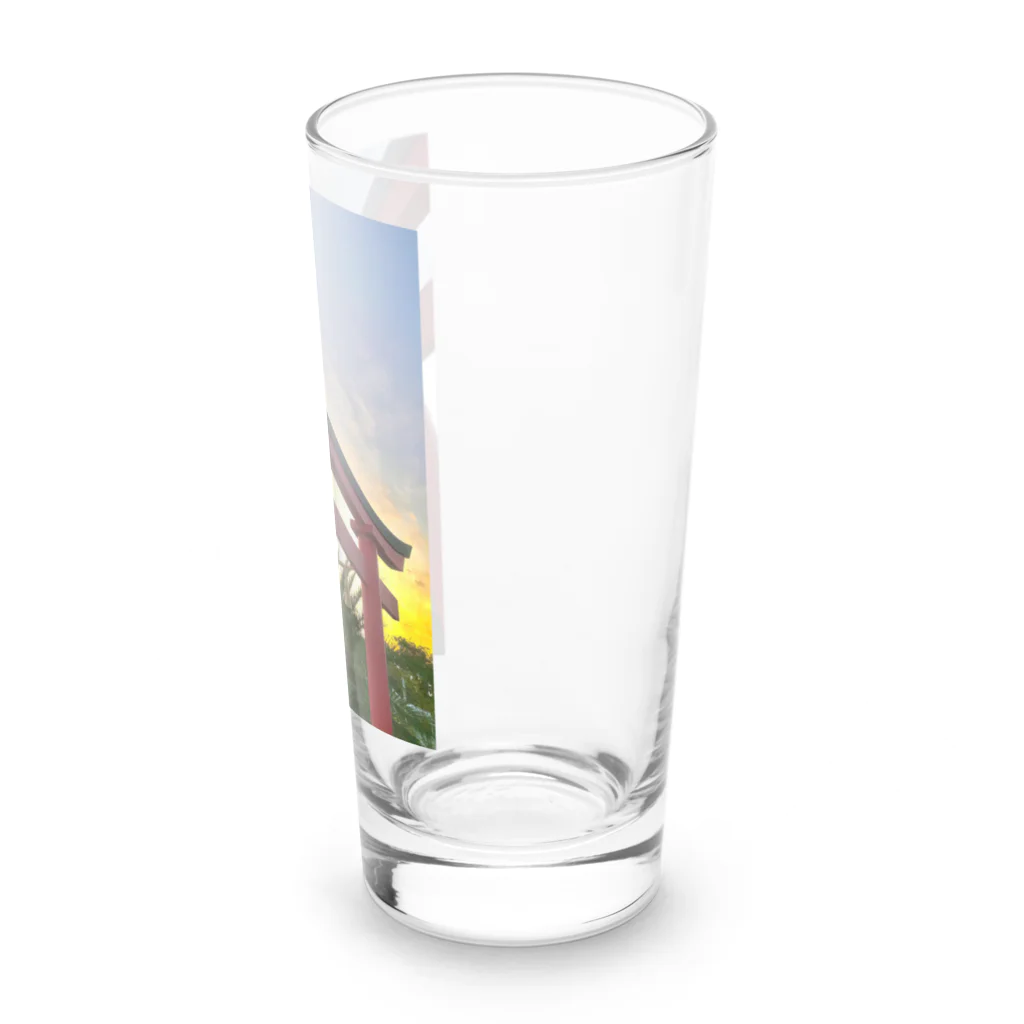 kayuuの夕陽に映える紅色の鳥居 Long Sized Water Glass :right