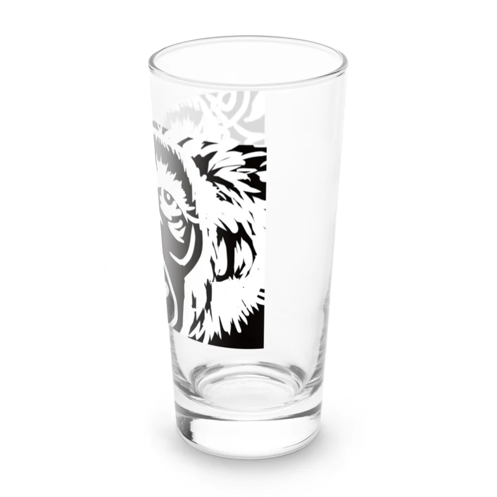 猿とかの白黒サル Long Sized Water Glass :right