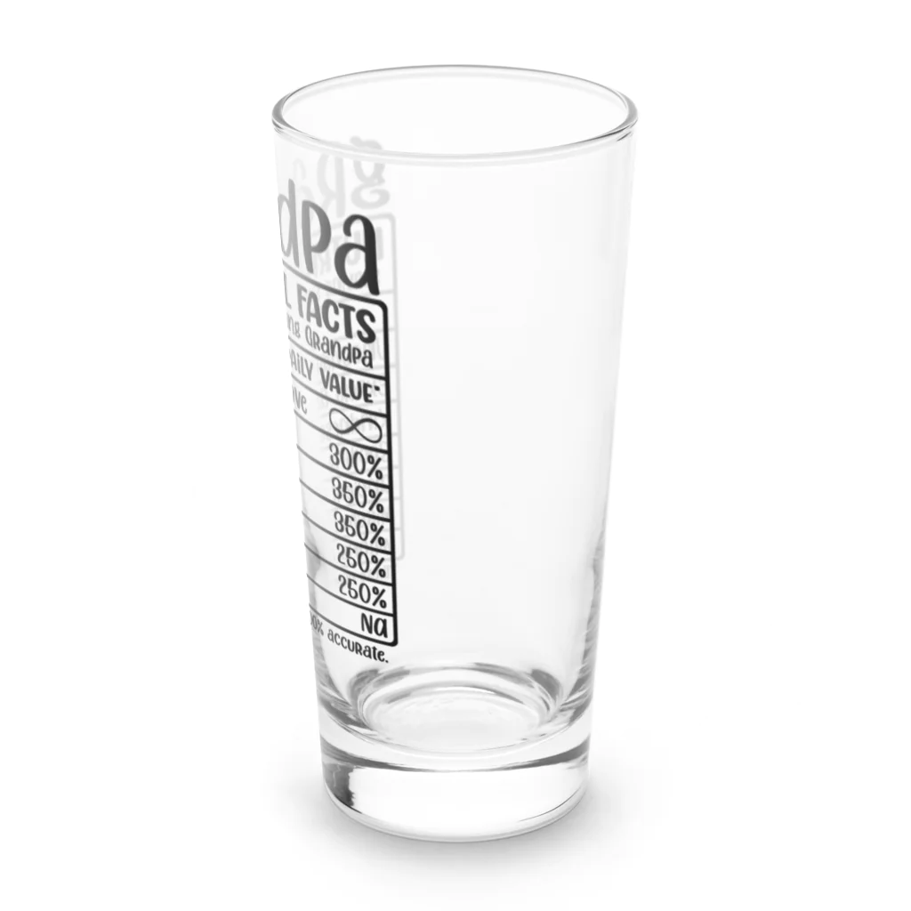 アメリカンデザインラバーのおじいちゃんの栄養成分 Long Sized Water Glass :right