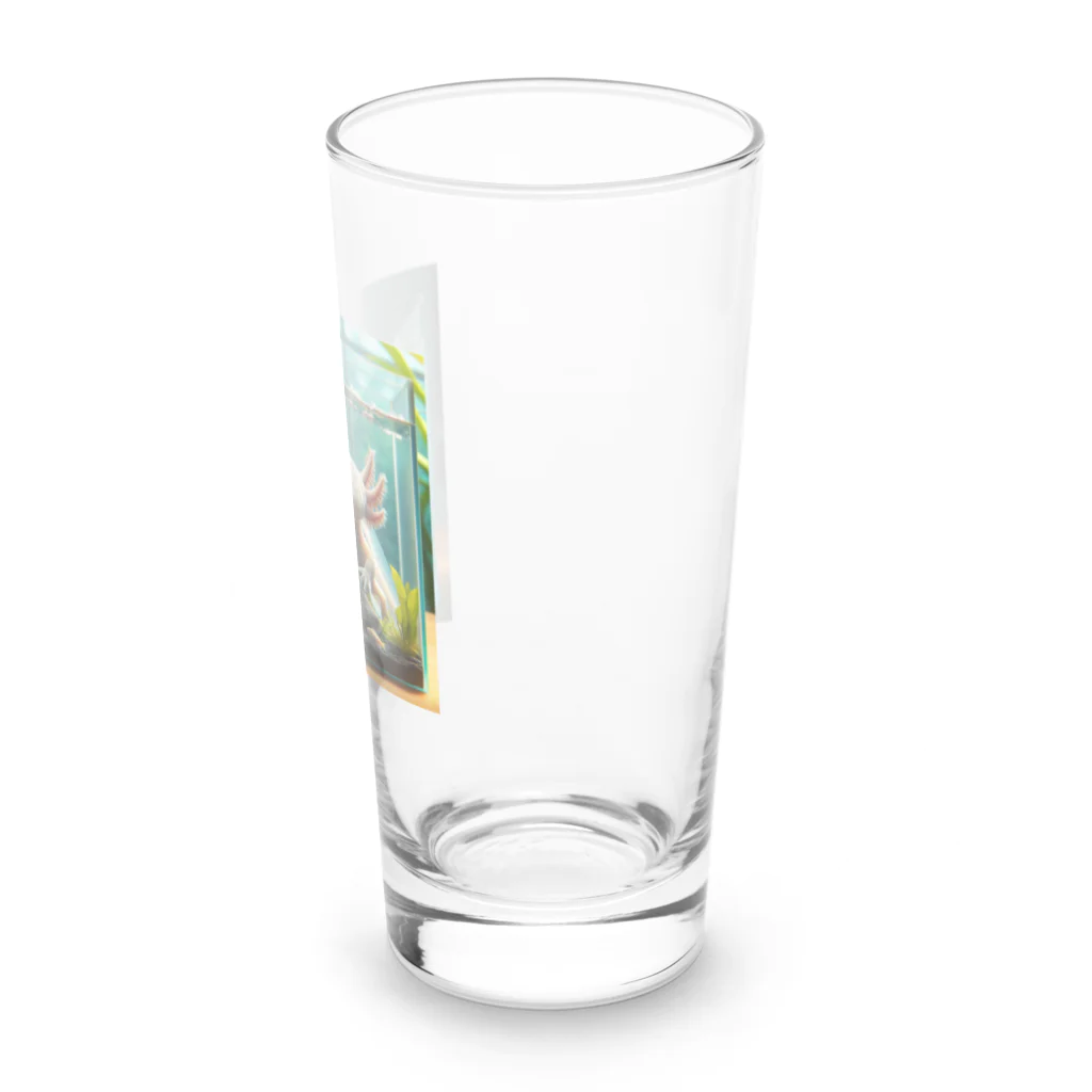 adjustの水槽の掃除をしているウーパールーパー Long Sized Water Glass :right