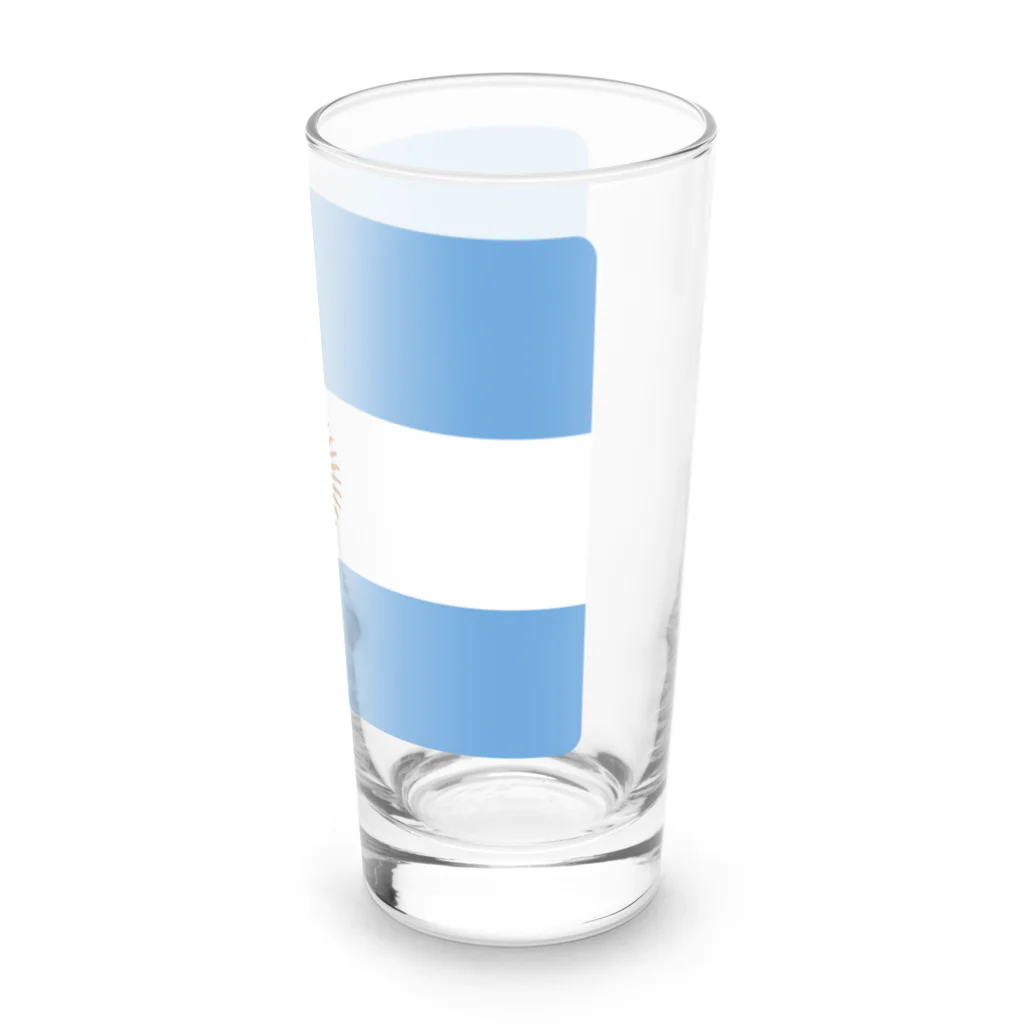 お絵かき屋さんのアルゼンチンの国旗 Long Sized Water Glass :right