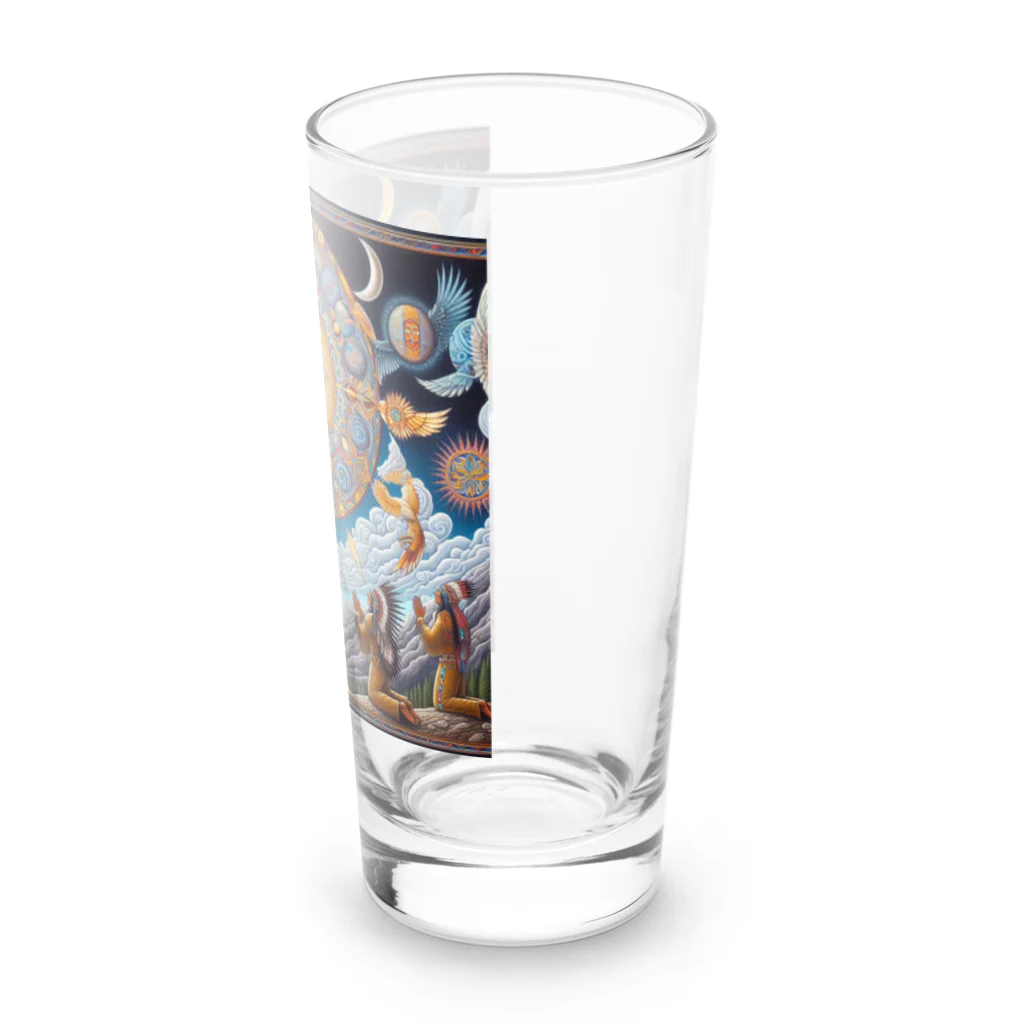 MKTU51の月　太陽　大地への祈り3 Long Sized Water Glass :right