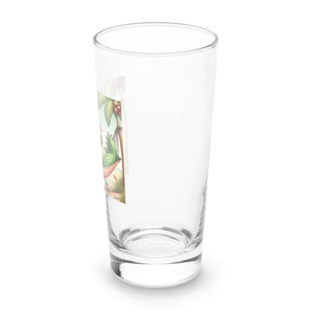 アミュペンののんびりとくつろぐワニの姿 Long Sized Water Glass :right