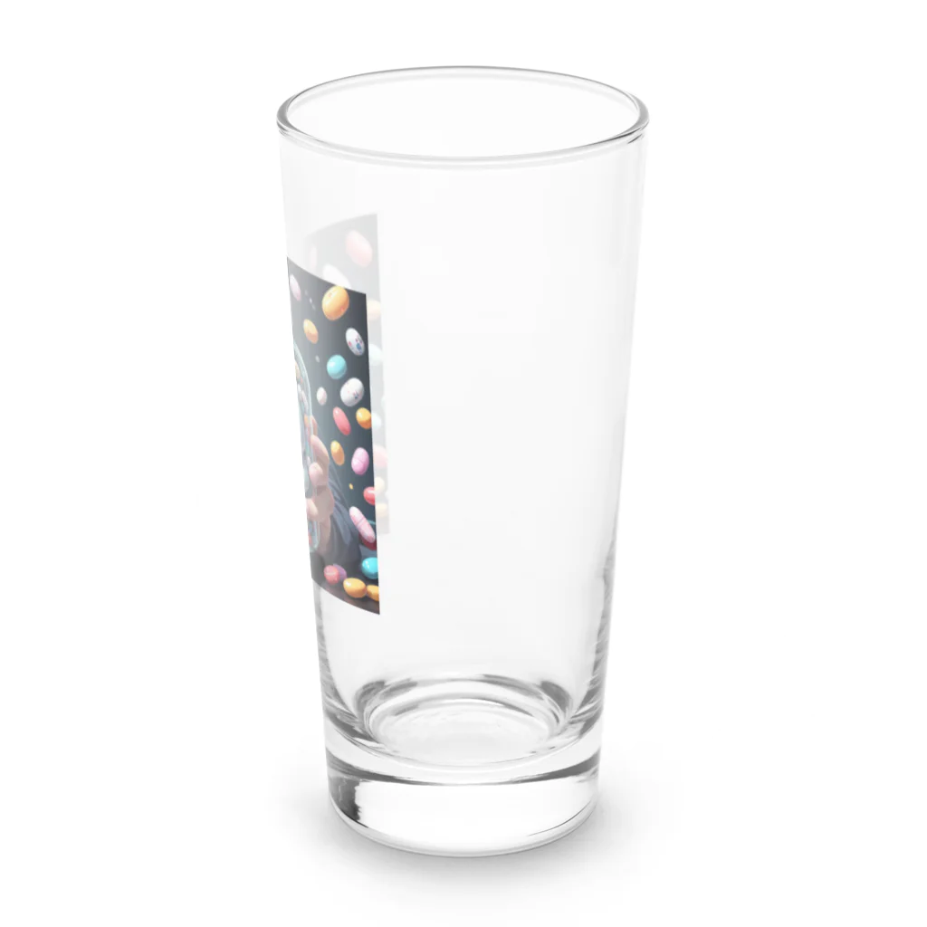 AI妖怪大図鑑のサプリメント妖怪　ラルミン  Long Sized Water Glass :right