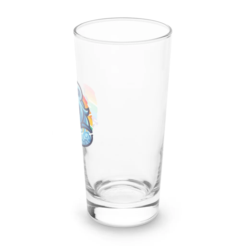 こぶちゃショップのレインボーくまライオン Long Sized Water Glass :right