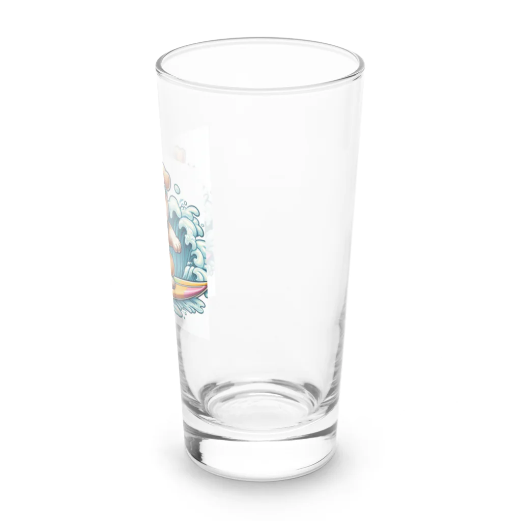 yasufumi yamamotoのサーフィンわんちゃん Long Sized Water Glass :right