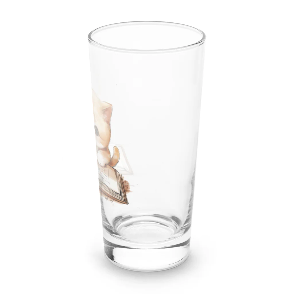 ronstr_の本読み子猫 Long Sized Water Glass :right