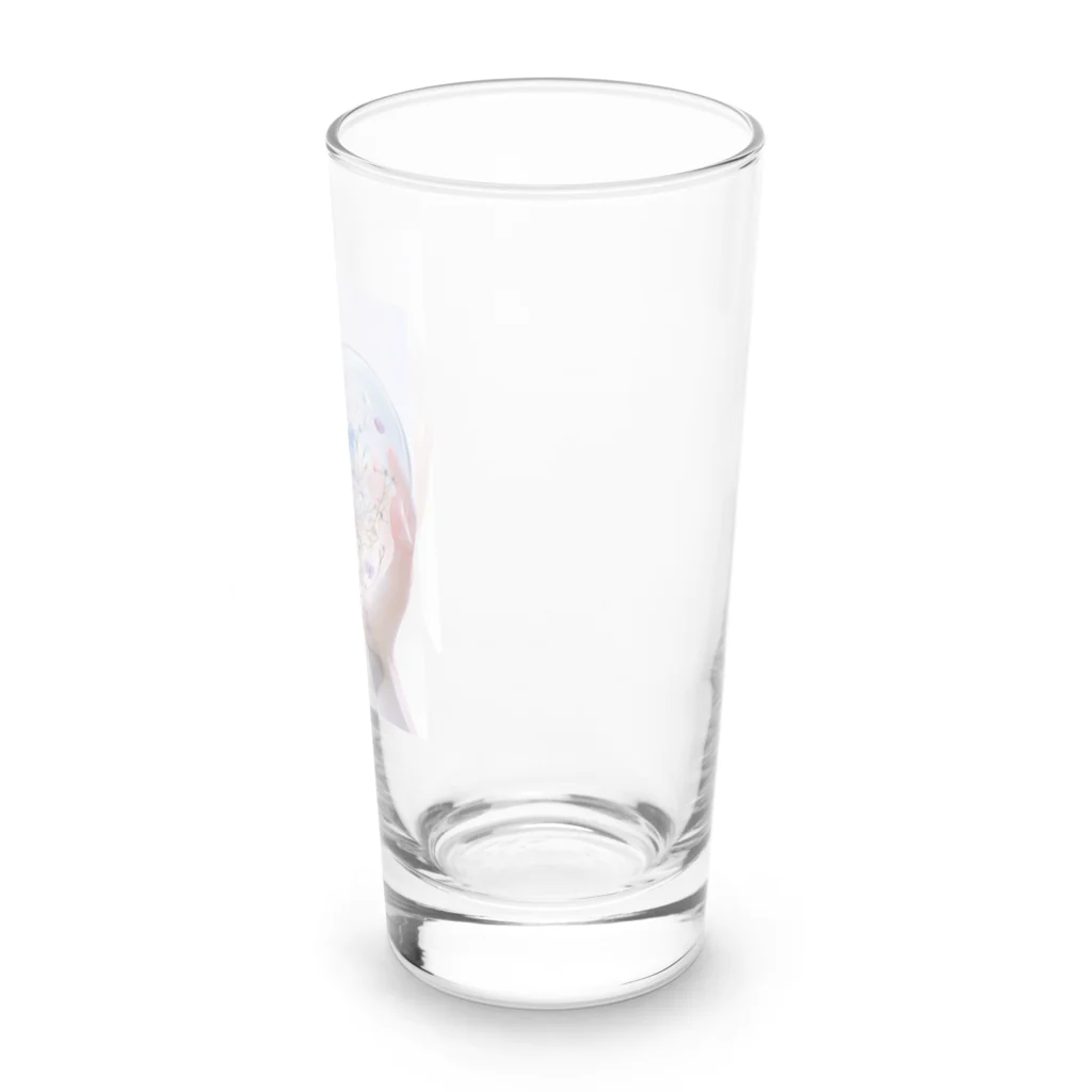 AQUAMETAVERSEのクリスタルの中に押し花がある　なでしこ1478 Long Sized Water Glass :right