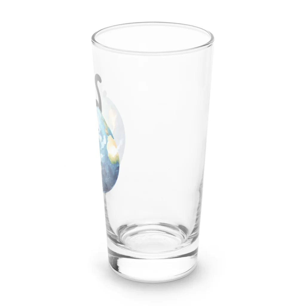 amecatsの地球と黒猫 Long Sized Water Glass :right