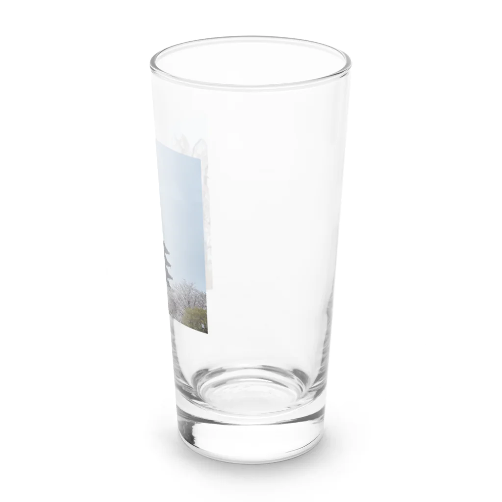 puakeli 合同会社の枝垂れ桜と五重塔 Long Sized Water Glass :right