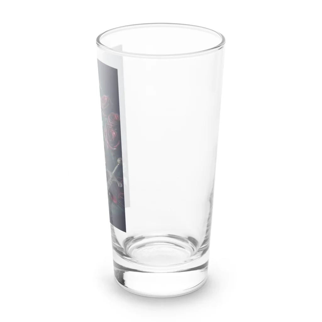 kazeou（風王）の死神と薔薇（縦）AI生成 Long Sized Water Glass :right