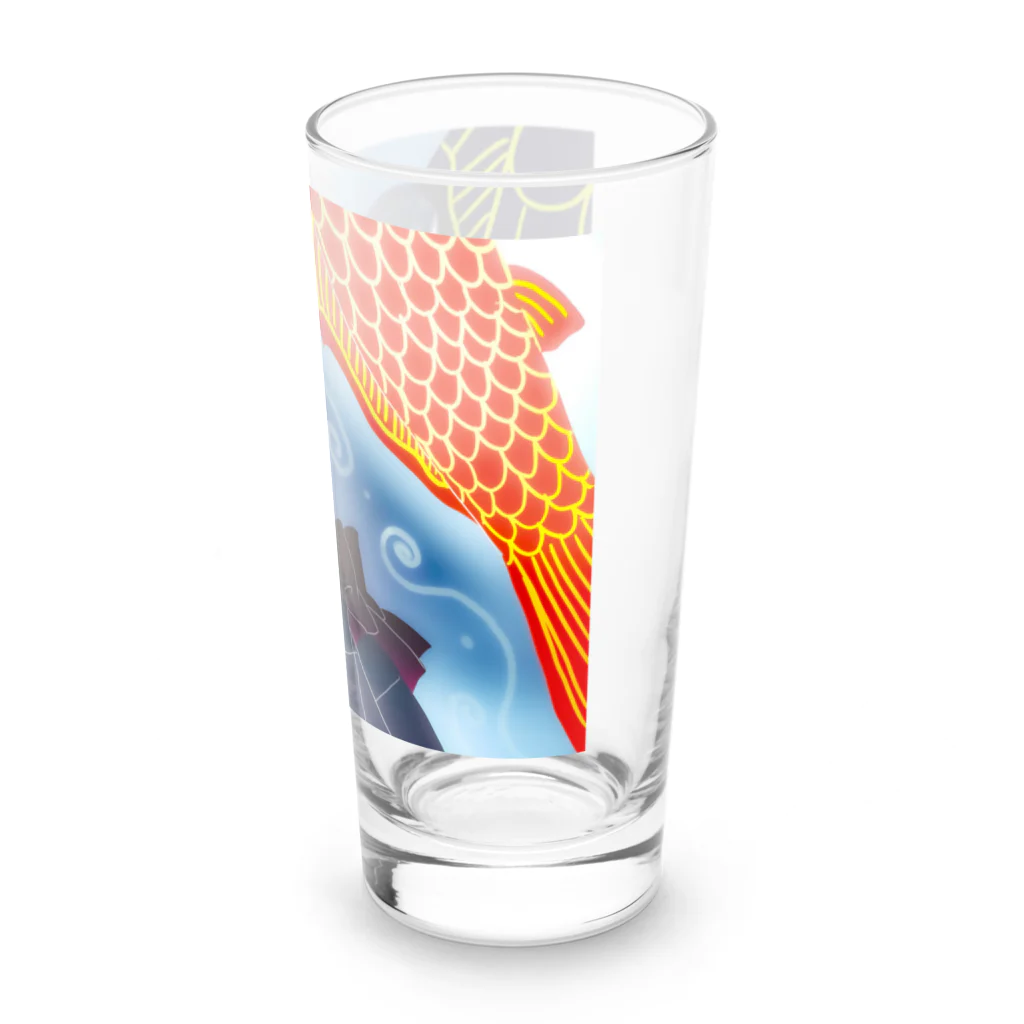 四足歩行と宙返りの鯉の滝登り2024 Long Sized Water Glass :right