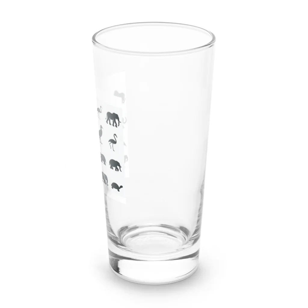 minaminokahoの可愛い動物たちの影 Long Sized Water Glass :right