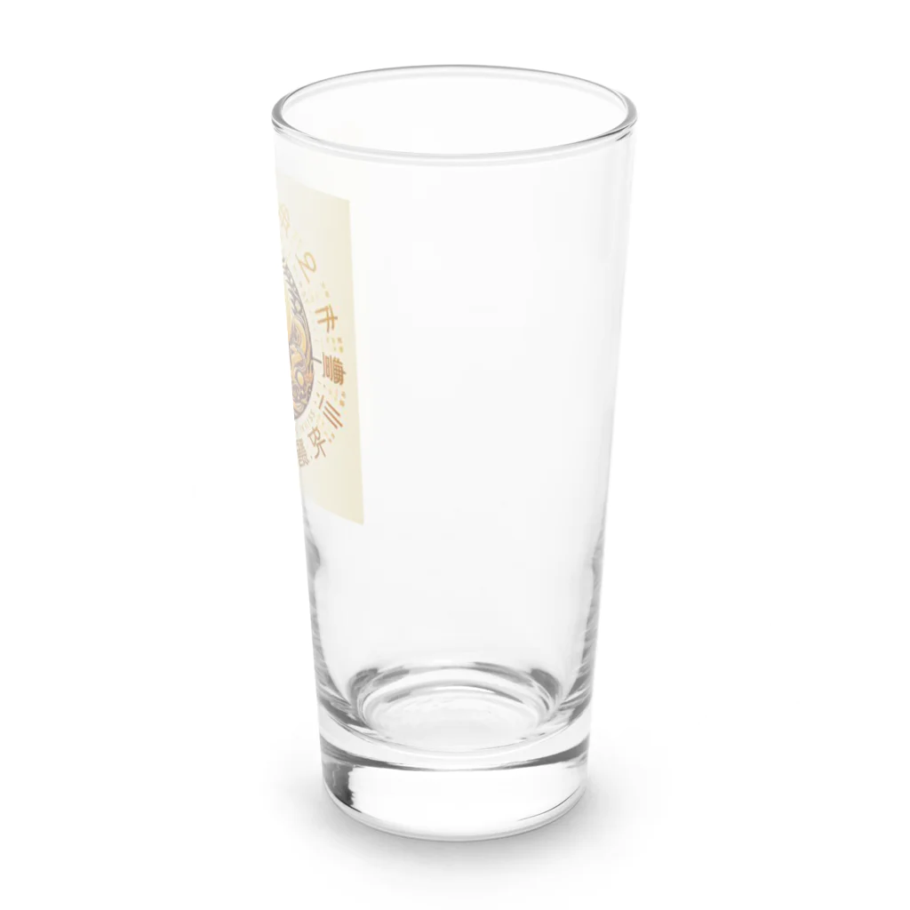 亀蘭タマムシの各国文字「平和」「幸福」 Long Sized Water Glass :right