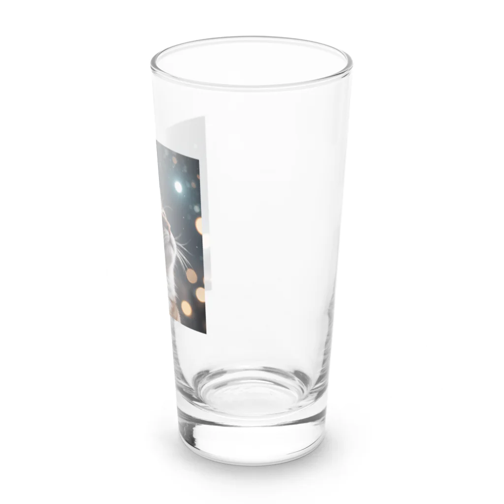 AI Design Labの星を見る猫 Long Sized Water Glass :right