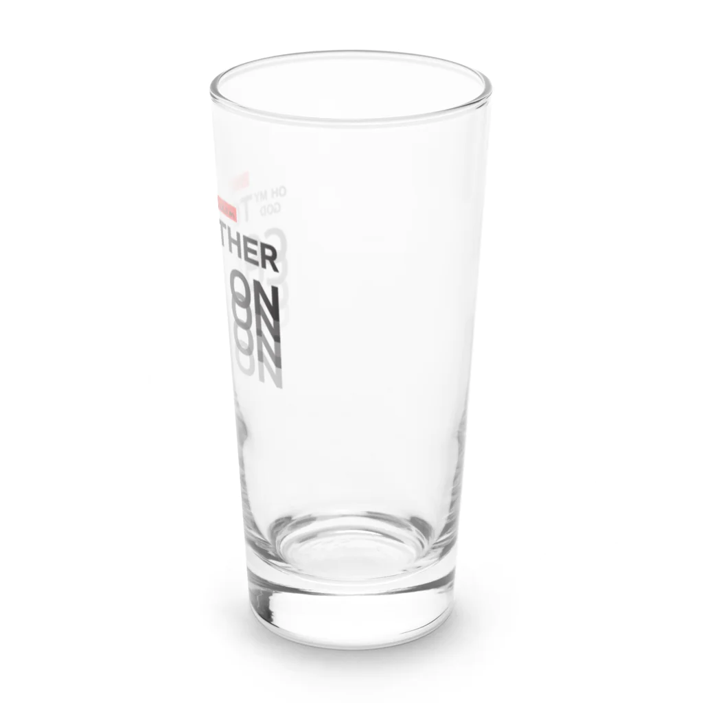 muscle_oniisanのオーマイゴッドトゥギャザー（黒文字） Long Sized Water Glass :right