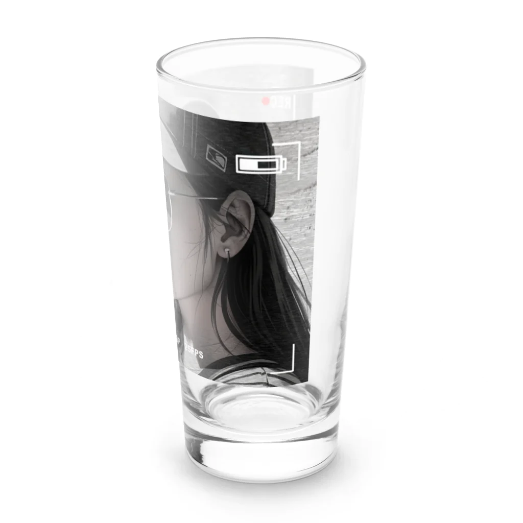 A&MのCool girl【モノクロ】 Long Sized Water Glass :right