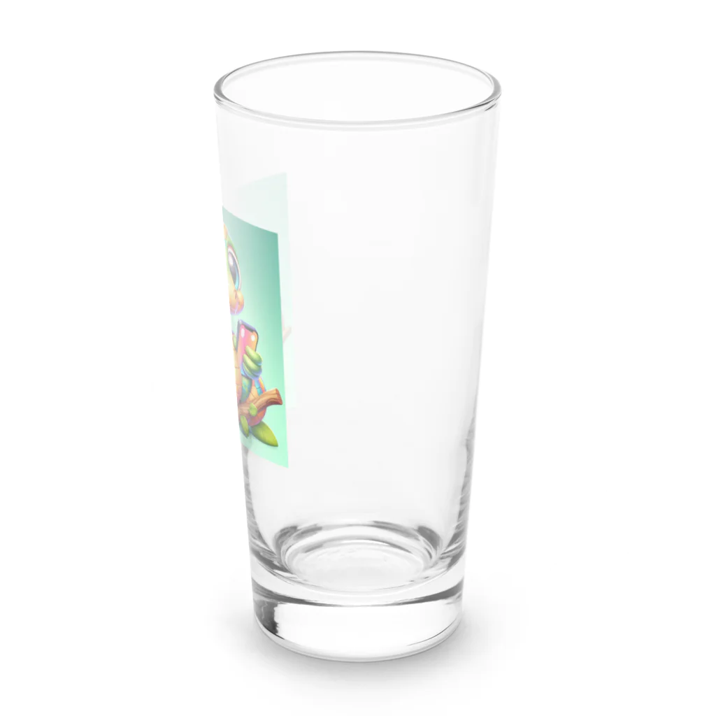 レイミーショップのかわいいヘビキャラ「ピーター」のグッズ Long Sized Water Glass :right